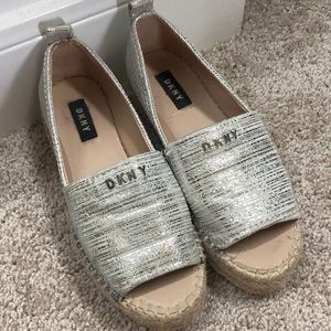 Beautiful DKNY platform wedges size 6